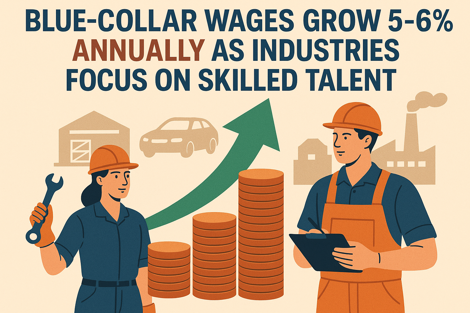 Blue-Collar Wages Grow 5–6% Annually as Industries Focus on Skilled Talent
